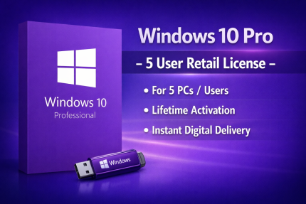 Buy Windows 10 Pro – 5 User Retail License
